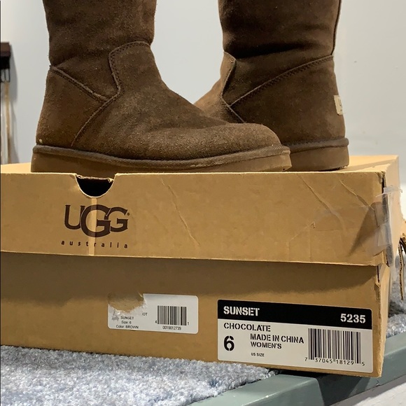 Chocolate Brown High Ugg Boots - Picture 4 of 4